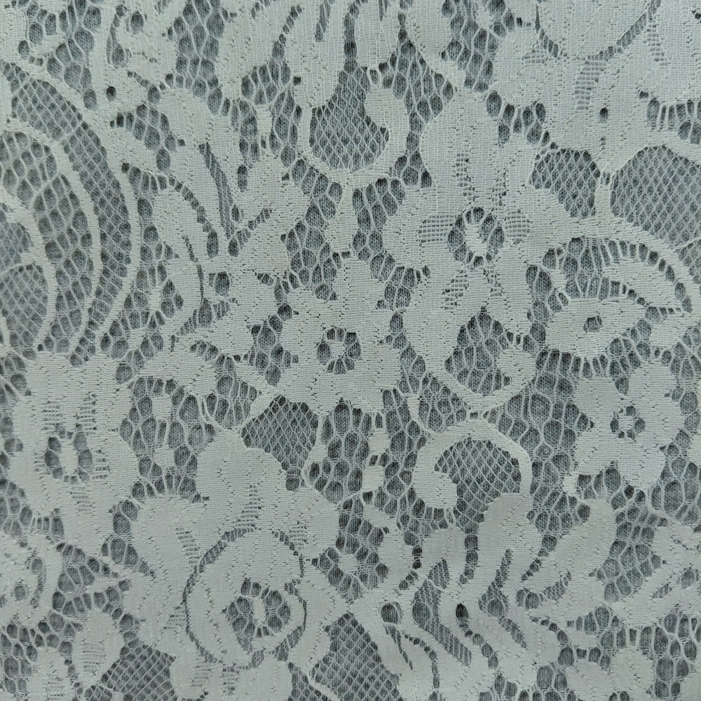 Soft Surroundings Grey White Floral Lace Overlay Zip Front Jacket XL - Picture 9 of 16